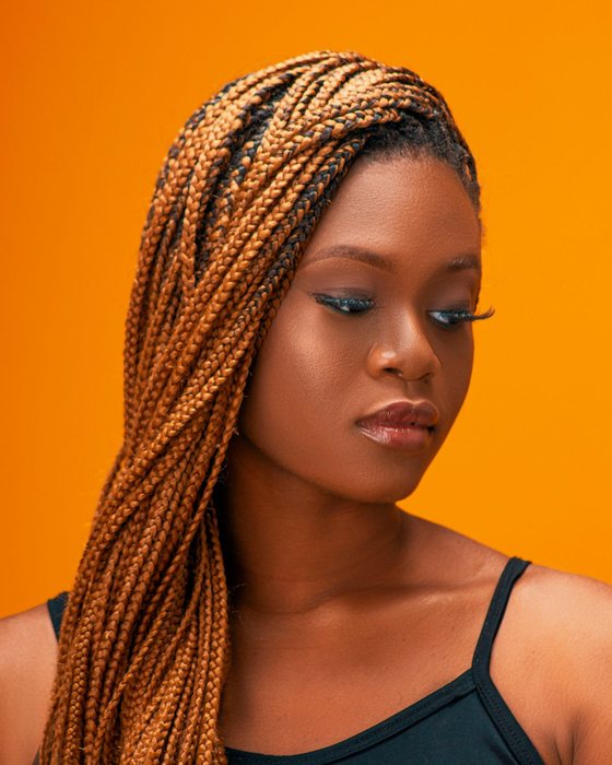 Box braids dorées